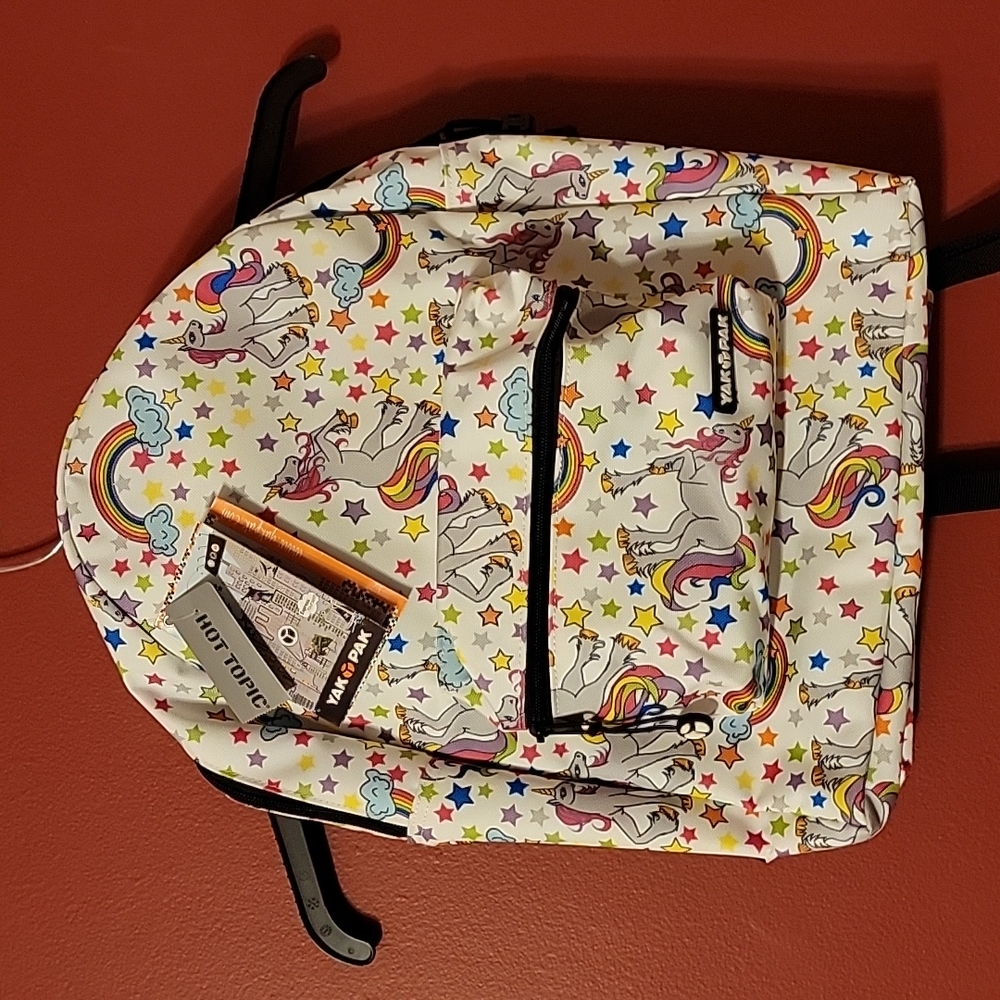 Vintage Unicorn Star Rainbow Back Pack Yak PAK Y2K - Picture 1 of 6
